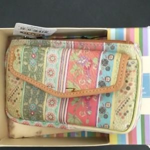 Multicolored Fossil Card Case/Wallet